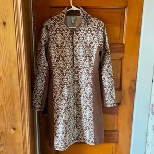 Color Block Brocade Dress